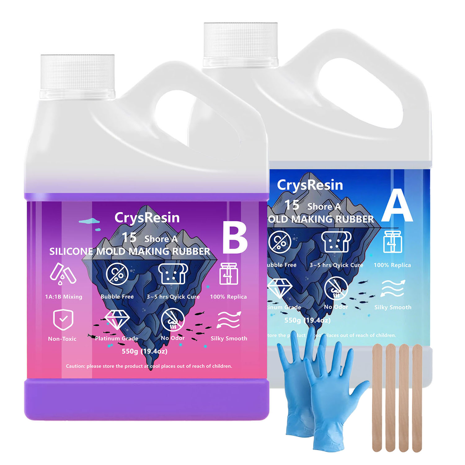 Soap Making Ratios - Фиолетовый жидкий силиконовый каучук 1:1 для