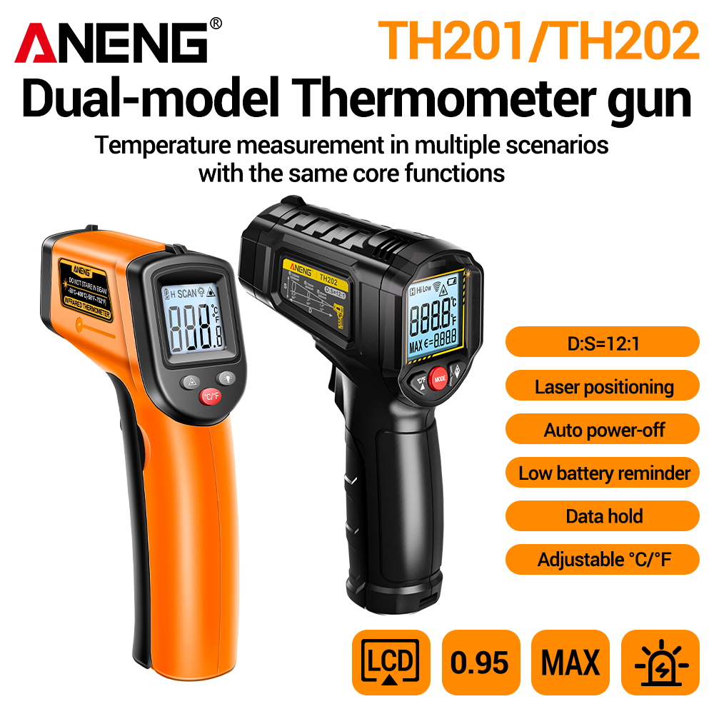 Soap Making Thermometer - ANENG Бесконтактный инфракрасный термометр TH201, -50~400°C,