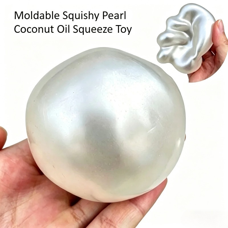 Coconut Oil Refined - Мягкая игрушка-антистресс в форме жемчужины с