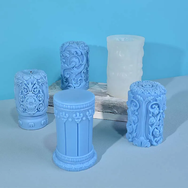 Soap Making Gifts - Резная римская колонна, свеча, силиконовая форма,